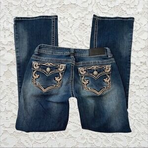 vintage y2k embroidered low rise bootcut flare jeans